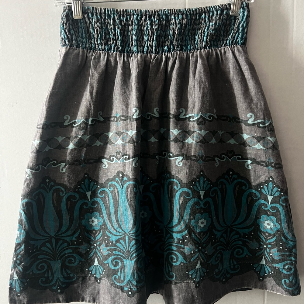 Free People Gray and Teal A-Line Skirt - Picture 13 of 16